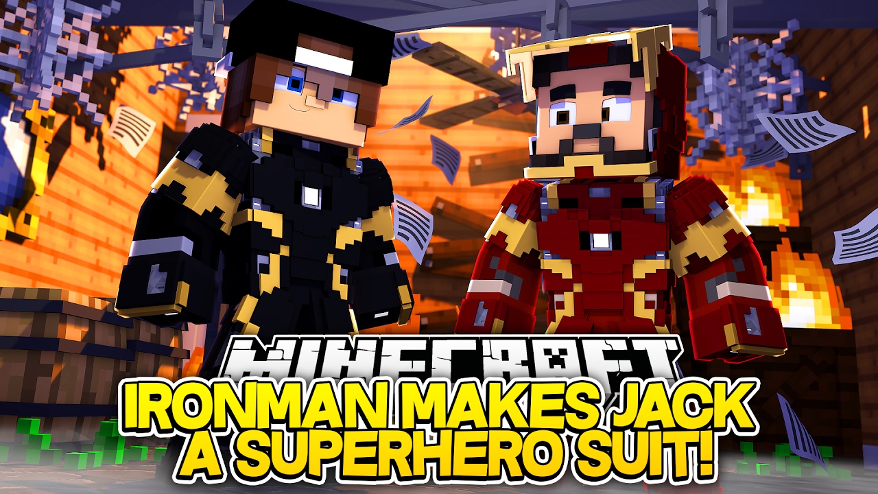 Minecraft Adventure - IRONMAN MAKES A SUPERHERO SUIT FOR JACK