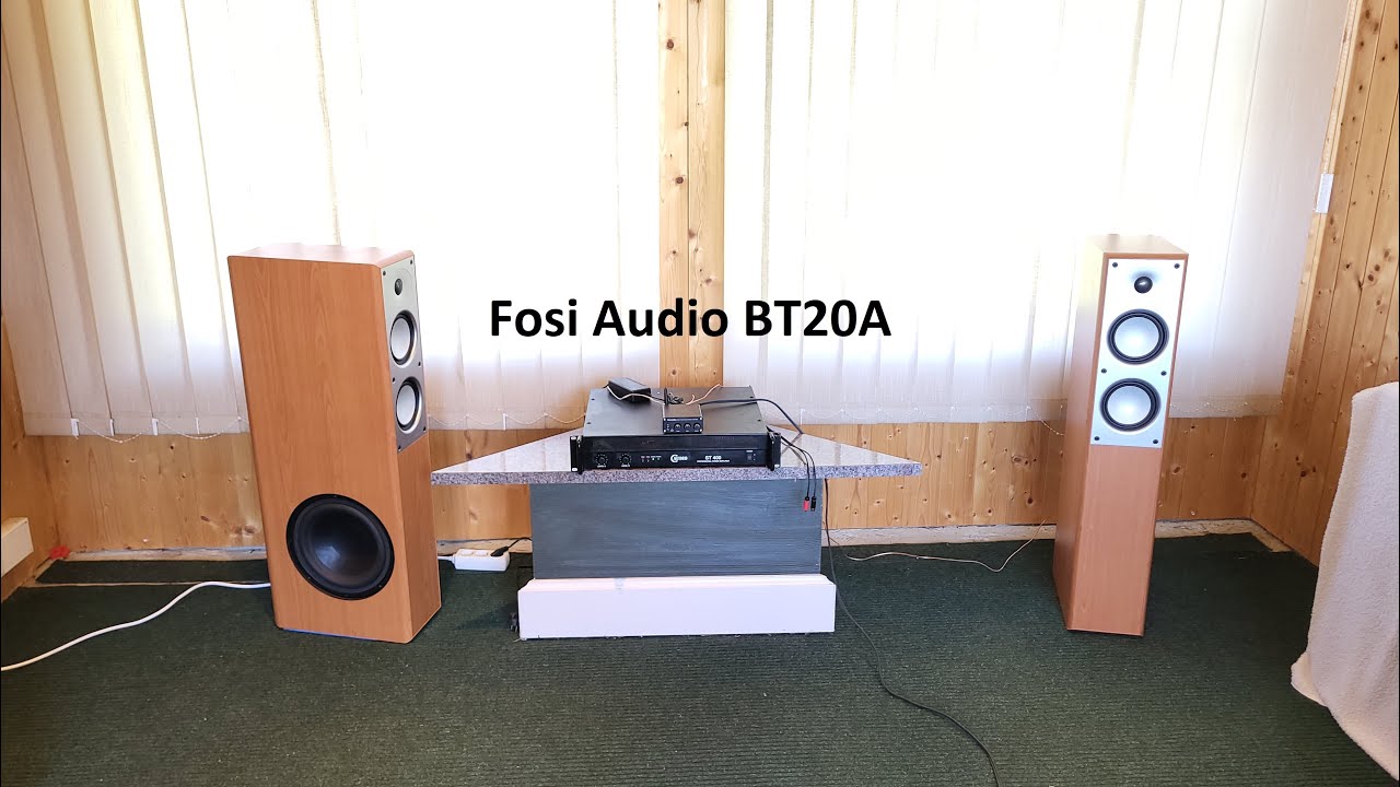 Усилок Fosi Audio BT20A играет на английских напольниках Mordaunt Short MS908L