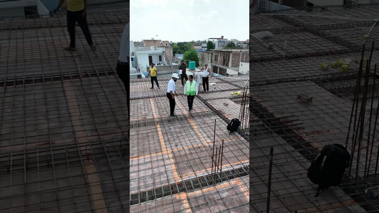 👷Random Site Visit by Civil Engineer #shorts  #civil #slab