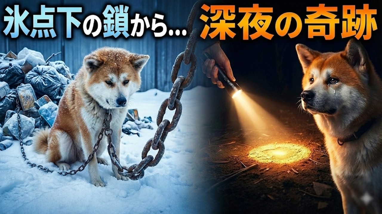 【実話】氷点下のゴミ山で一生を鎖に繋がれた秋田犬…救助された彼が深夜、私を導いた「ある場所」に言葉を失った。【涙腺崩壊】