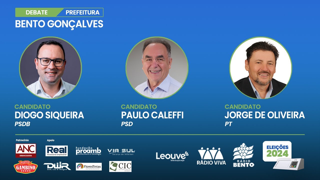 DEBATE COM CANDIDATOS A PREFEITO DE BENTO GONÇALVES