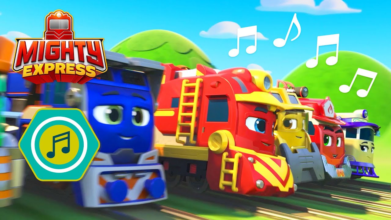 When the Trains Come Rolling in & More Kids Songs  | Mighty Express Official