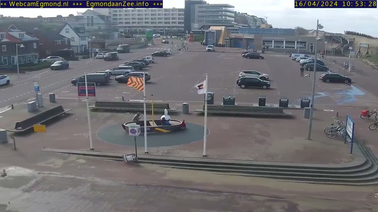 Hoog waterin Egmond aan Zee