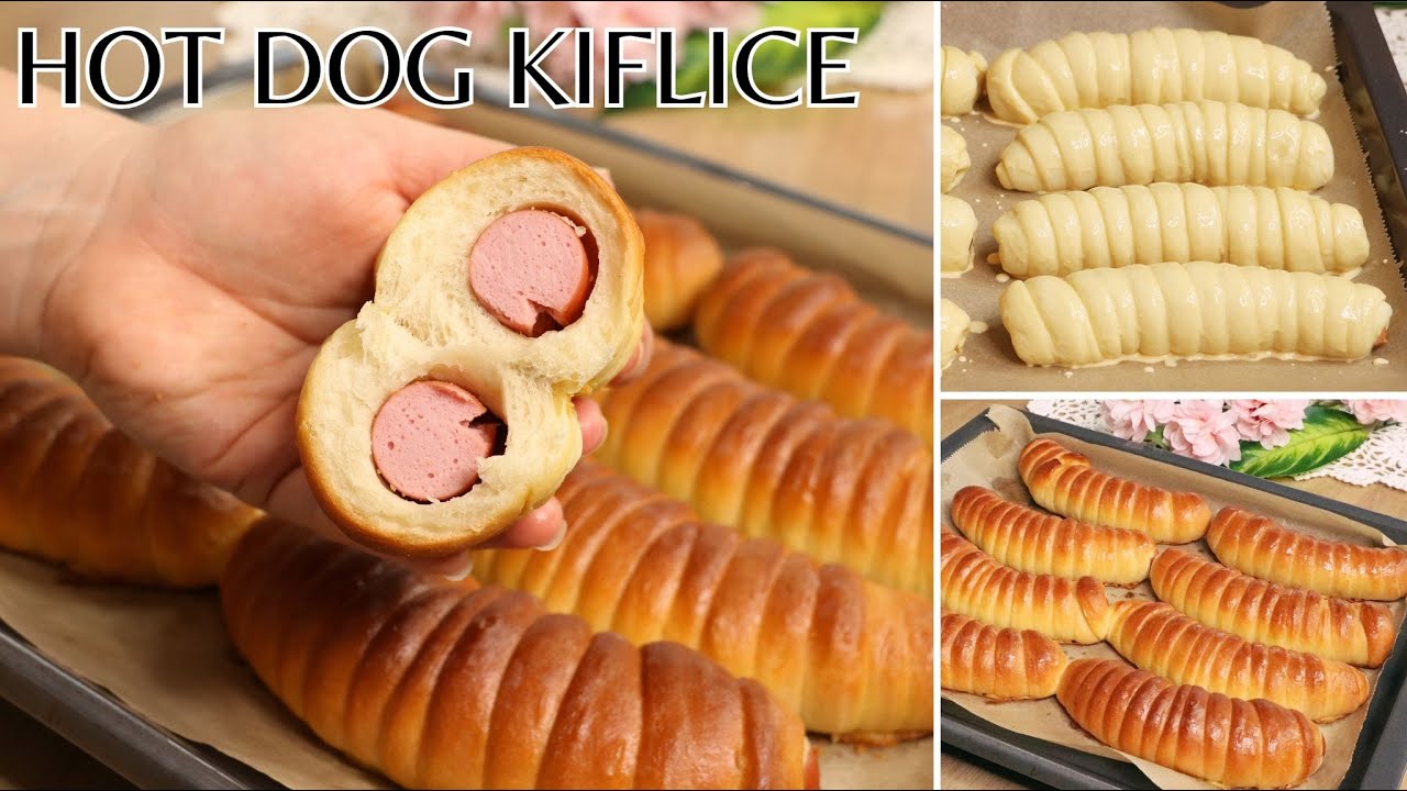 NAJMEKŠE HOT DOG KIFLICE - HRENOVKE U MLIJEČNOM PECIVU - KIFLICE SA VIRŠLAMA - SLANE KIFLICE RECEPT