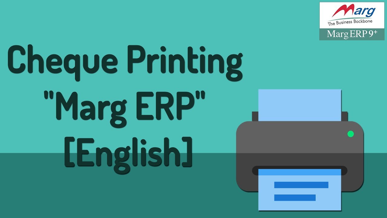 Cheque Printing in Marg ERP [English]