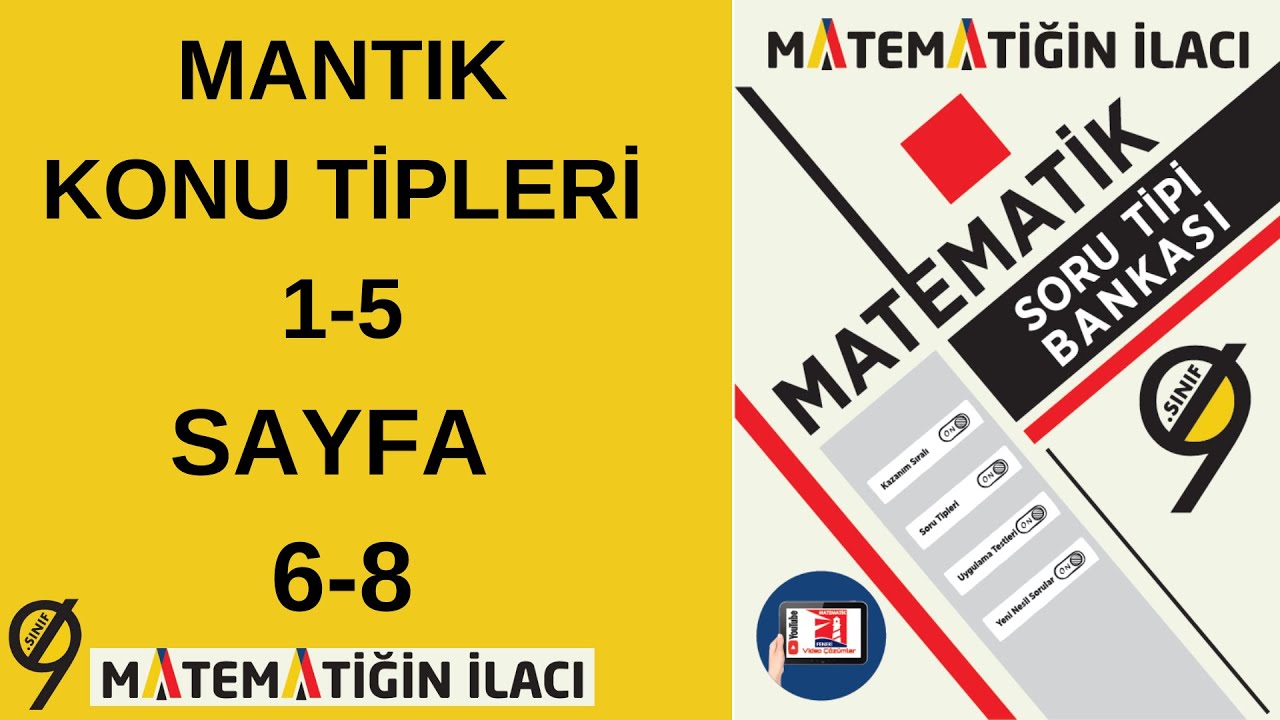 ACİL YAYINLARI 9. SINIF MATEMATİĞİN İLACI SORU TİPİ BANKASI (Mantık Konu Tipleri 1-5) #mantık