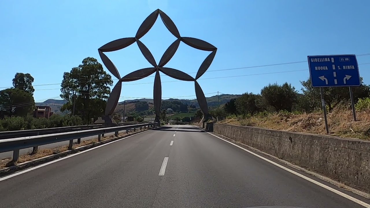 Italie Sicile Nuova Gibellina, Centre ville, Gopro / Italy Sicily Nuova Gibellina, City center