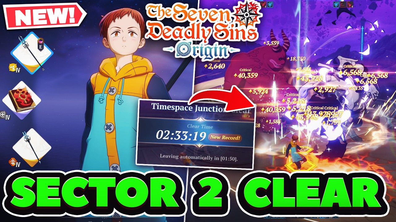 KING DESTROYS SECTOR 2 SUB 3 MINS! How To Beat Timespace Junction 2 Guide! | 7DS: Origin