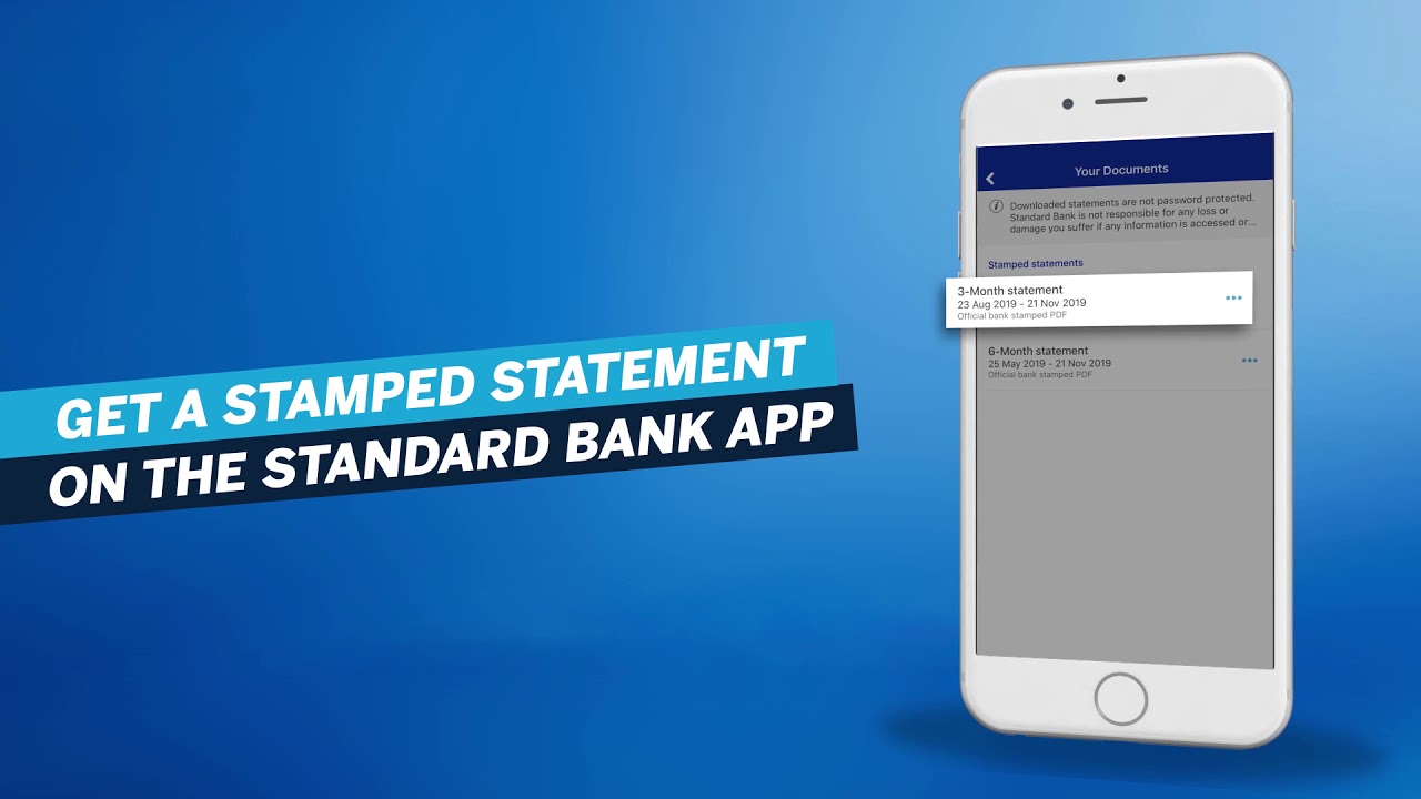 Standard Bank | Business Banking | Self Service |&nbsp; Get a stamped statement