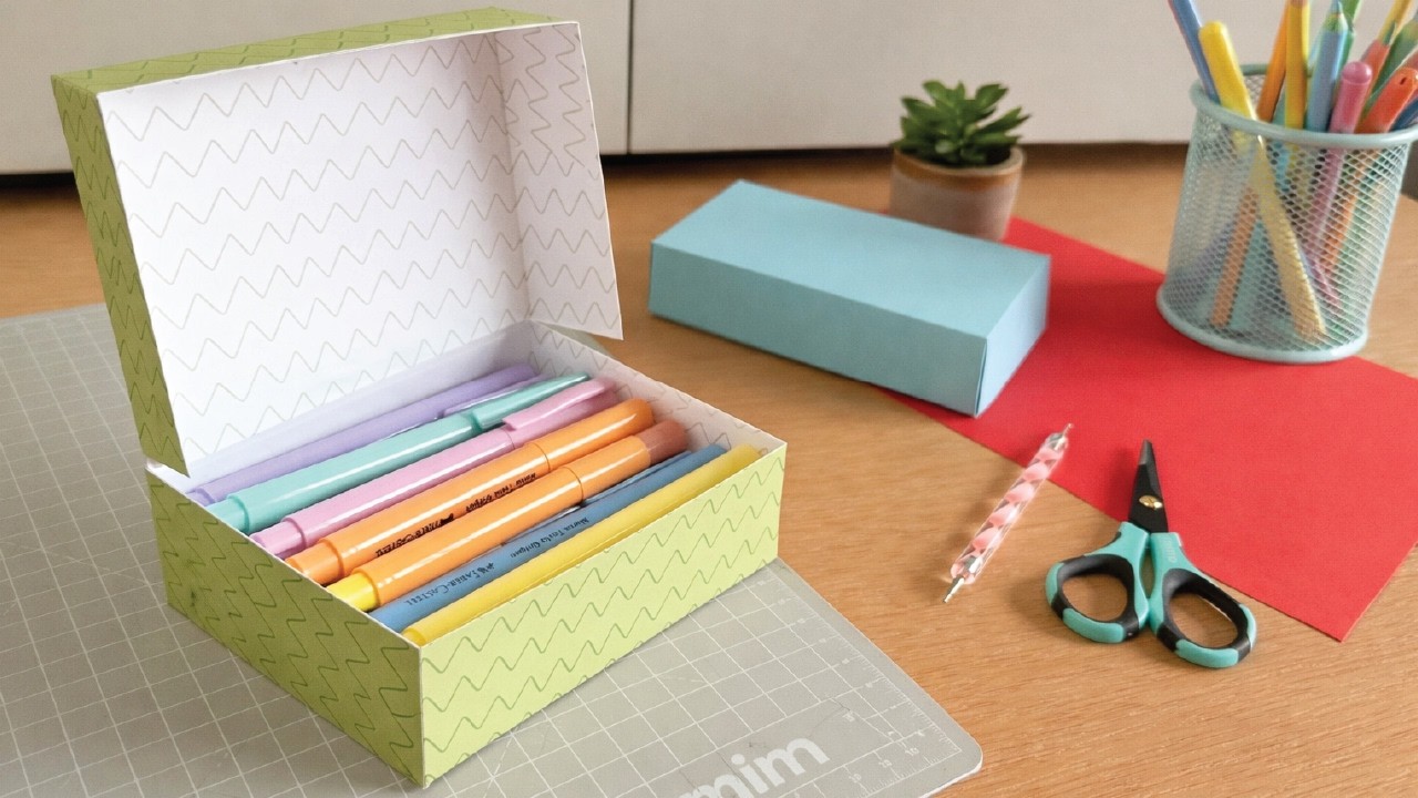 Como fazer caixa de papel usando apenas 1 folha |  DIY fácil
