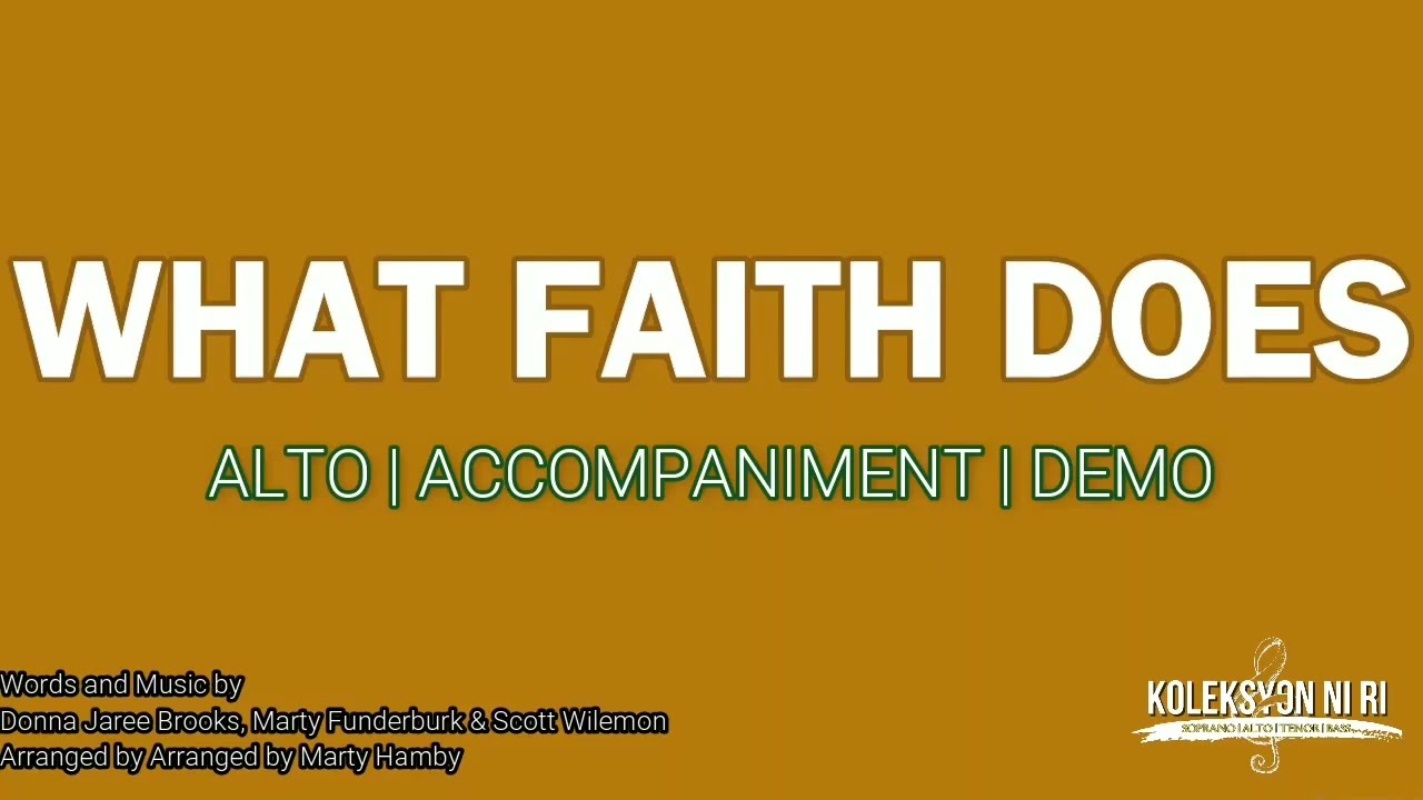 What Faith Does | Alto | Vocal Guide by Sis. Jewess Tobias