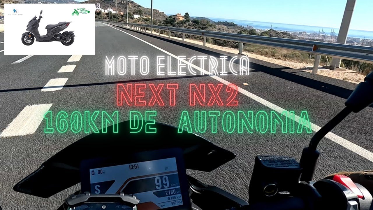 Moto eléctrica NX2 prueba de autonomía batería AMPER BIKES