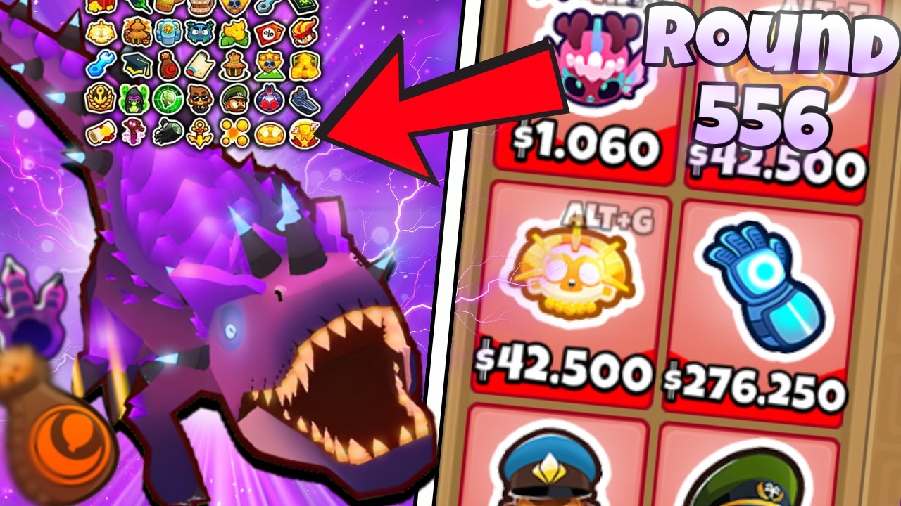 Comprei TODOS os Buffs do BTD 6! 💀 E o GIGANTOSSAURO ficou com 6.209 de Dano!⚡