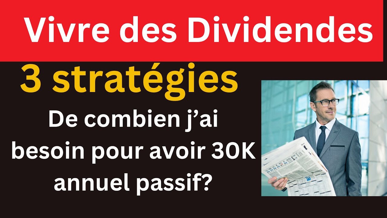 💰 Atteindre 30 000 $ de Revenu Passif Annuel grâce aux Dividendes 🚀 - 💡3 Stratégies - Guide complet