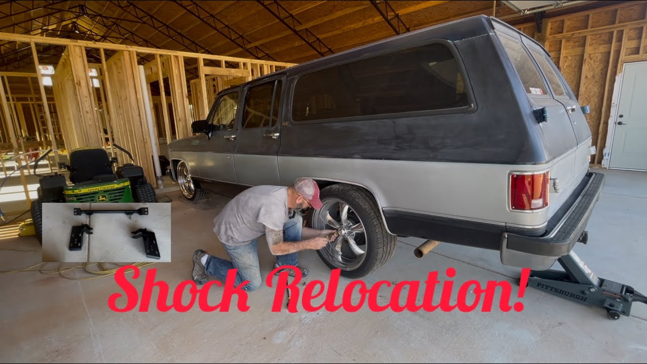 Squarebody Suburban Shock Relocation. Installing a TinWorks Shock Kit... Fun!