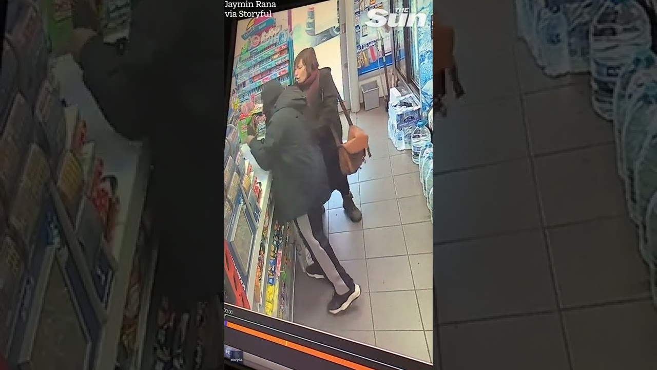 Brave female customer tackles armed robber at east London shop #Shorts
