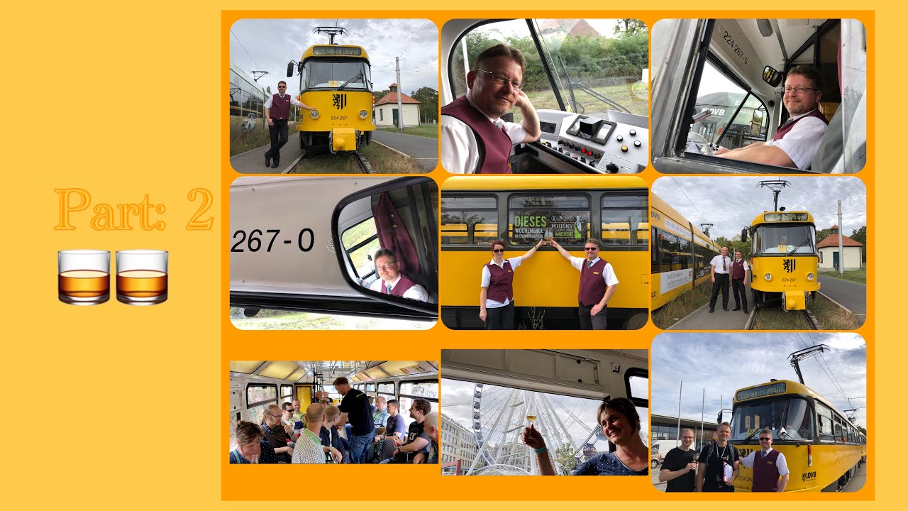 Tatra trams in Dresden / Whiskey tram / Part:2 / Germany, 2019 / Die Dresdner-Tatra-Whiskybahn / T.2