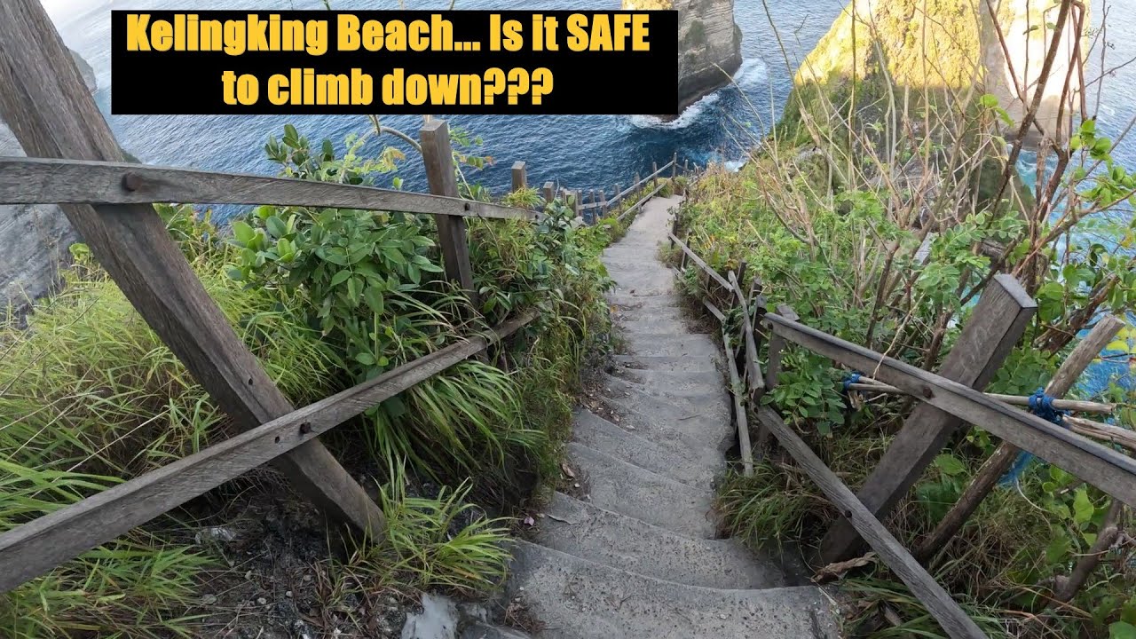 Is it SAFE to climb down at Kelingking Beach/TRex on Nusa Penida?? #shorts #travel #indonesia #bali