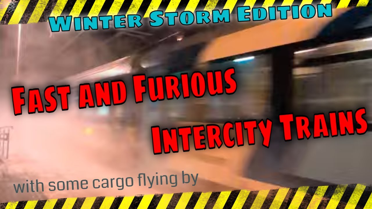 INTERCITY TRAINS in hi-speed action near Cracow winter edition