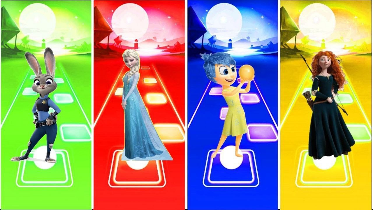 Judy Hopps 🐰 🆚️ Elsa ❄️ 🆚️ Joy 🌈 🆚️ Merida 🏹🔥