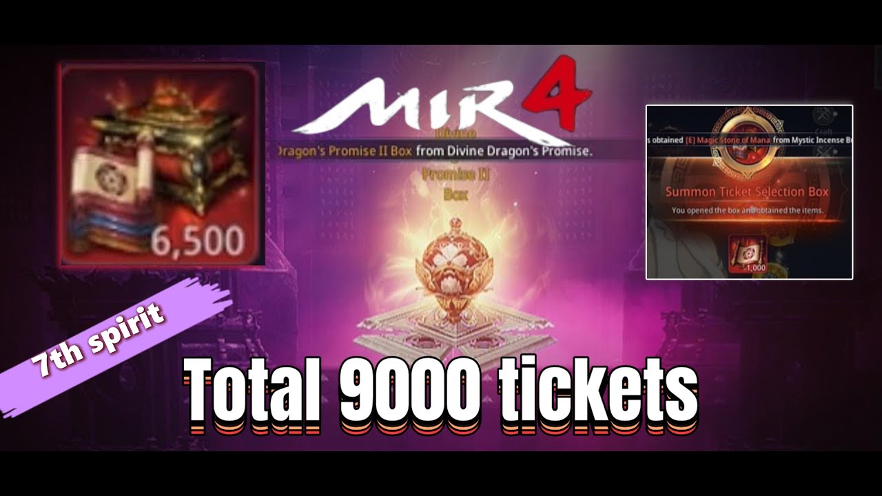 MIR4 Global unlocking 7th spirit slot, total 9000 tickets - content creator = lucky? fake news!