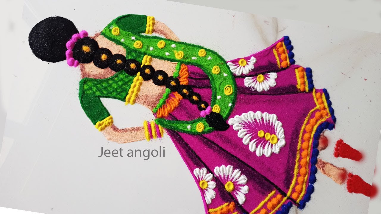 Beautiful easy and tricky rangoli.