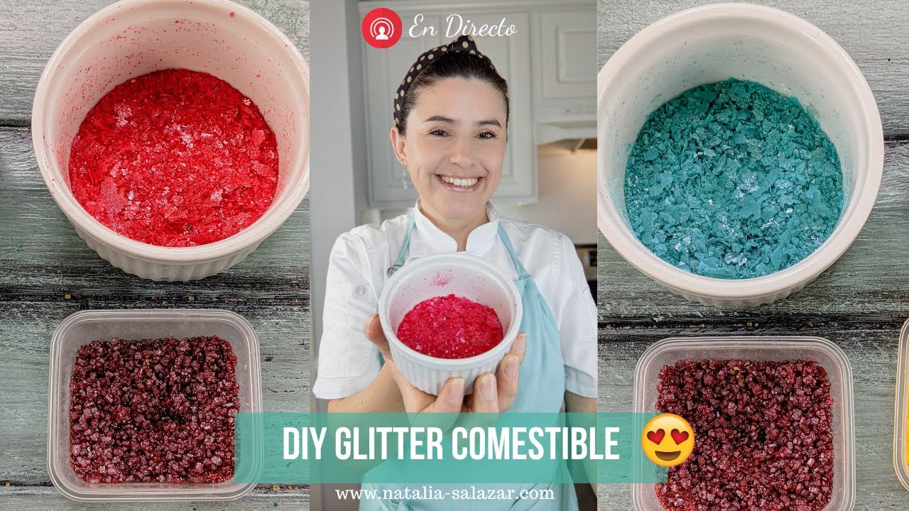 ❤️Haz conmigo GLITTER o ESCARCHA casera COMESTIBLE| Reto Navideño| Natalia Salazar
