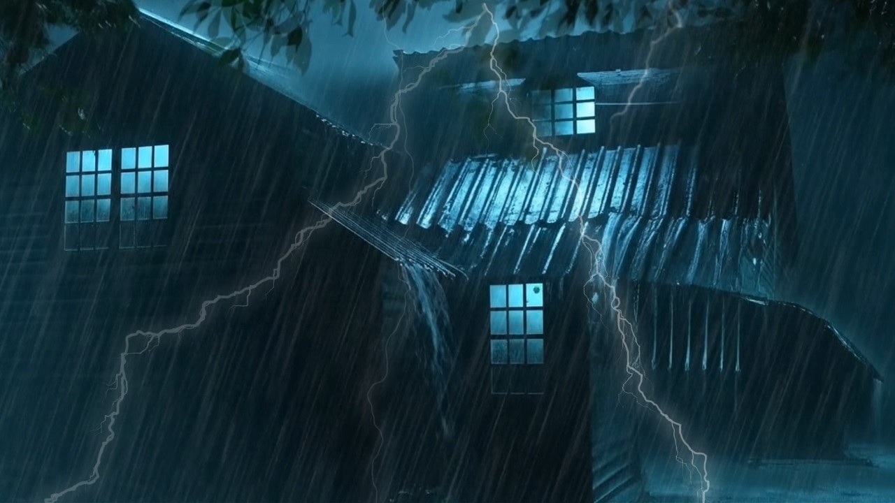 Deep Night Rainstorm 🌙 | Natural Sound for Better Sleep