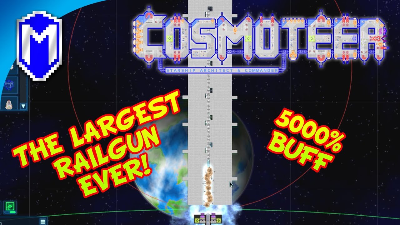 The Biggest Railgun, Largest Railgun Ship That Can Cut Capital Ships In Half - Cosmoteer v14.1
