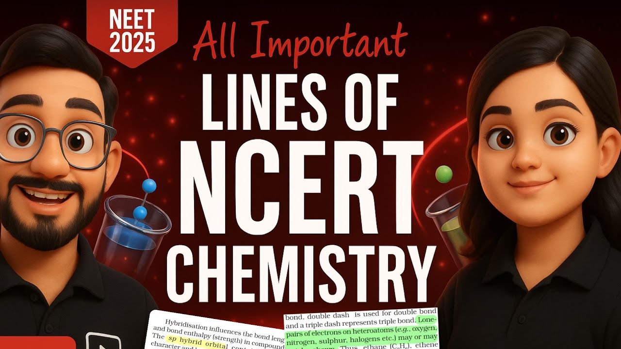 All Important Lines of NCERT Chemistry | Organic Chemistry + Inorganic Chemistry | NEET 2025
