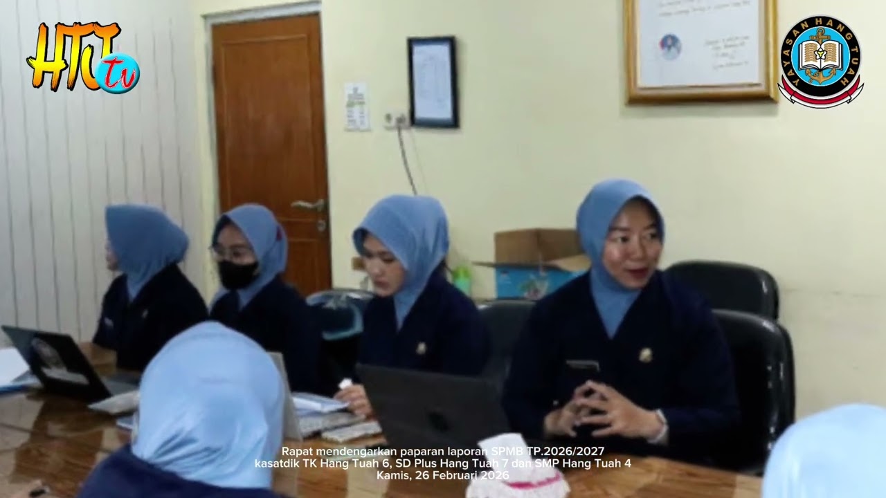 Rapat mendengarkan paparan laporan SPMB TP.2026/2027 kasatdik TK HT 6, SD Plus HT 7 dan SMP HT 4