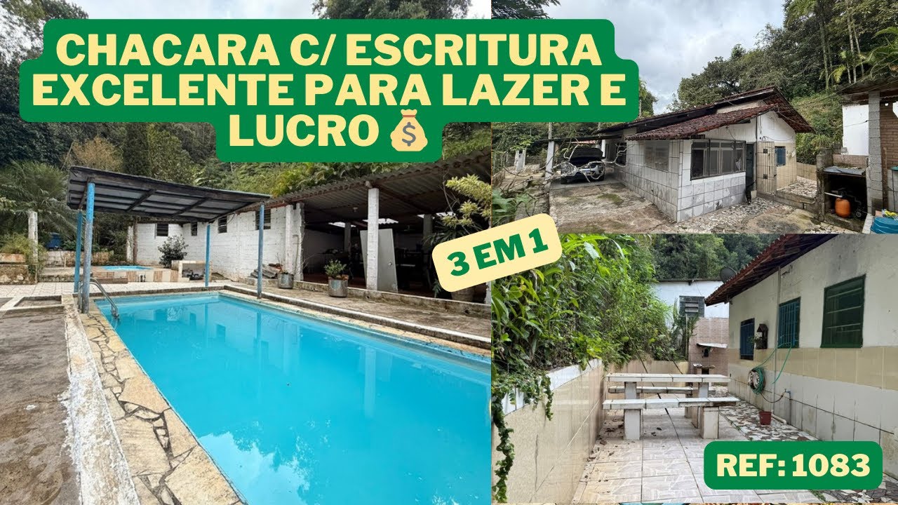 REF. 1083, CHACARA COM ESCRITURA, EXCELENTE PARA LAZER E LUCRO 💰, EM ITARIRI - SP POR R$400MIL.