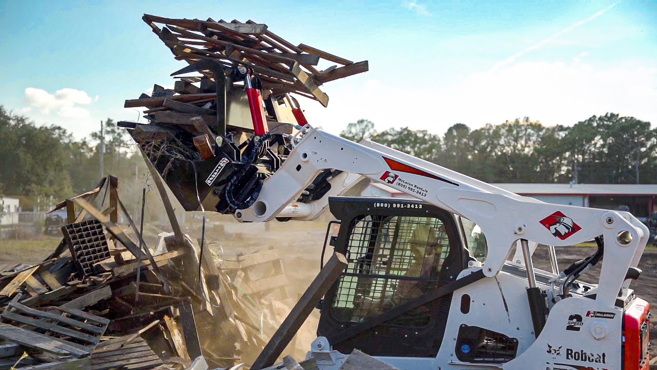 Heavy Duty Demolition Grapple Bucket for Skid Steer
