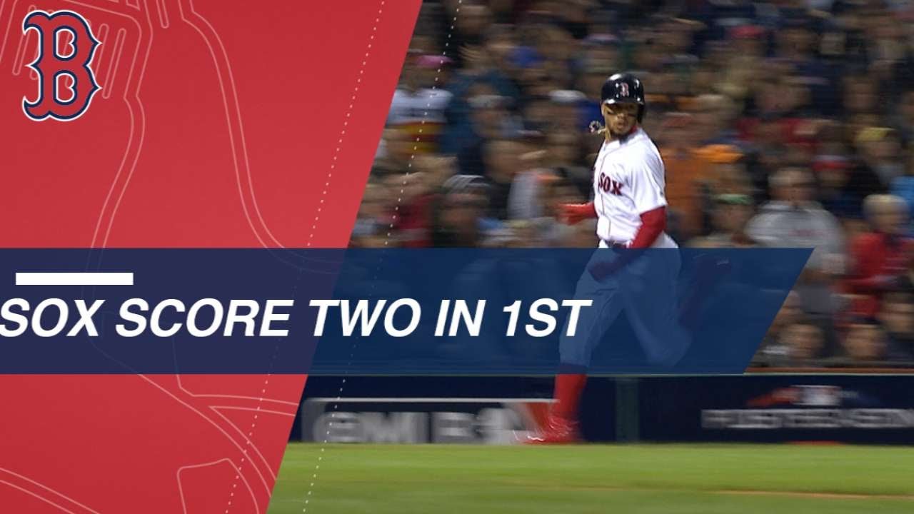 Andrew Benintendi, Rafael Devers drive in a pair for the Red Sox in the 1st