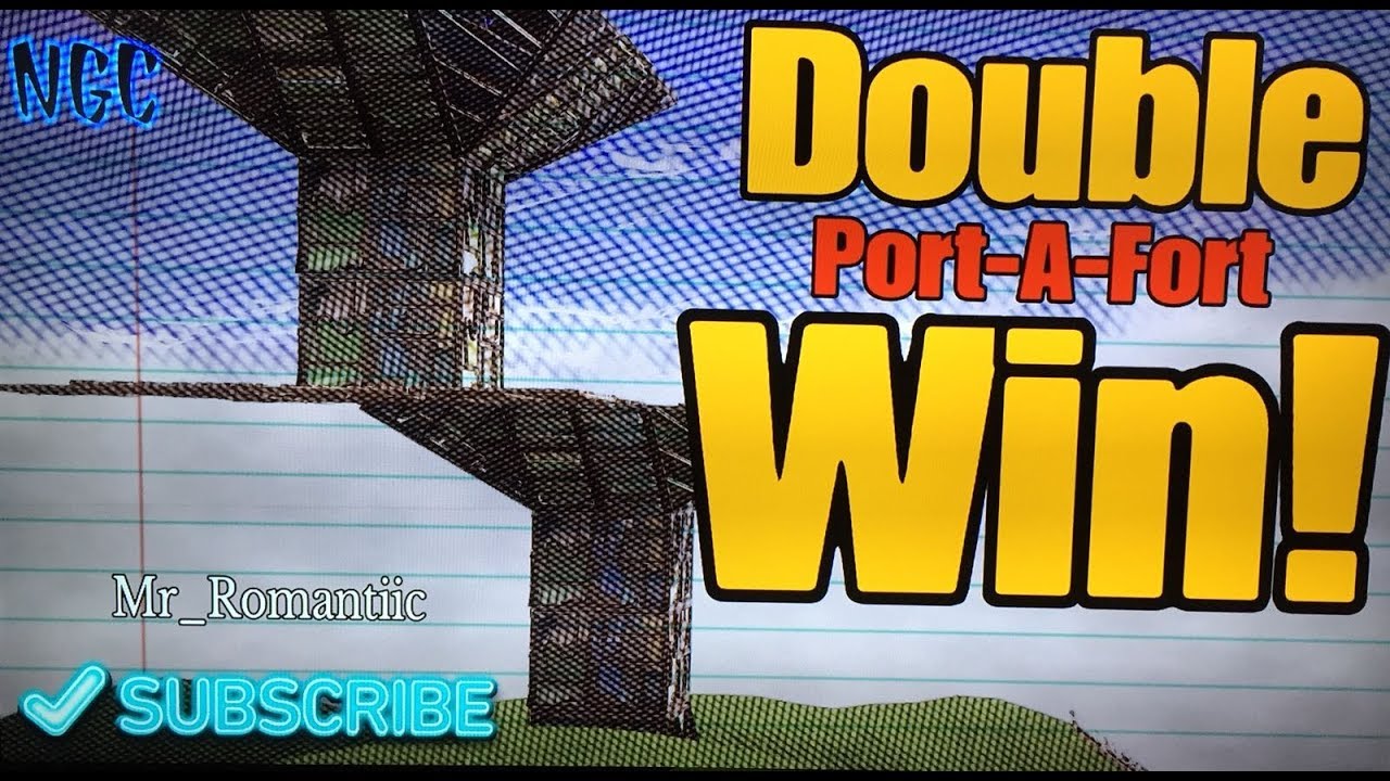 Fortnite - Double port-a-fort win!