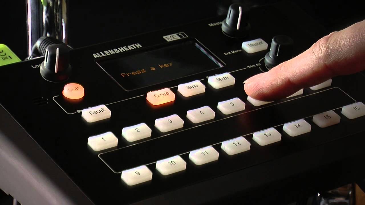 Видео по настройке персональной микшерной системы Allen & Heath ME-1 01