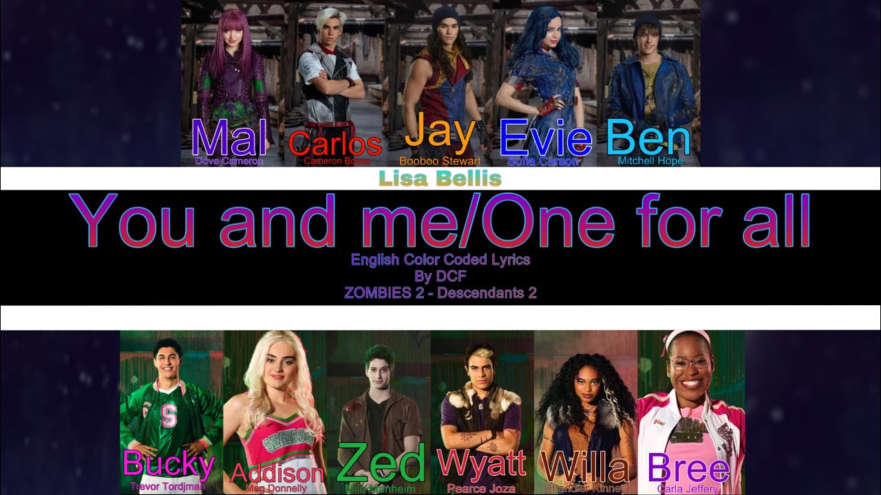 You and me/One for all (mashup) by @dcfmashups (Color Coded Lyrics)