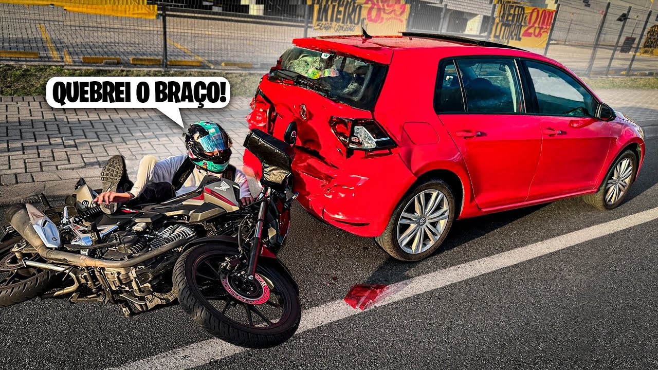 UM MOTOQUEIRO ARREBENTOU NA TRASEIRA DO MEU CARRO&hellip; ESTRAGOU TUDO!