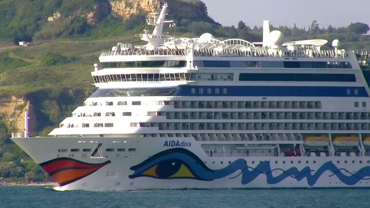 AIDA Cruises AIDAdiva cruise ship in Lisbon