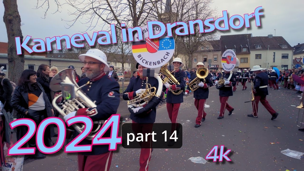 Karneval in Dransdorf 2024, part 14, 4k, Musikcorps Bickenbach