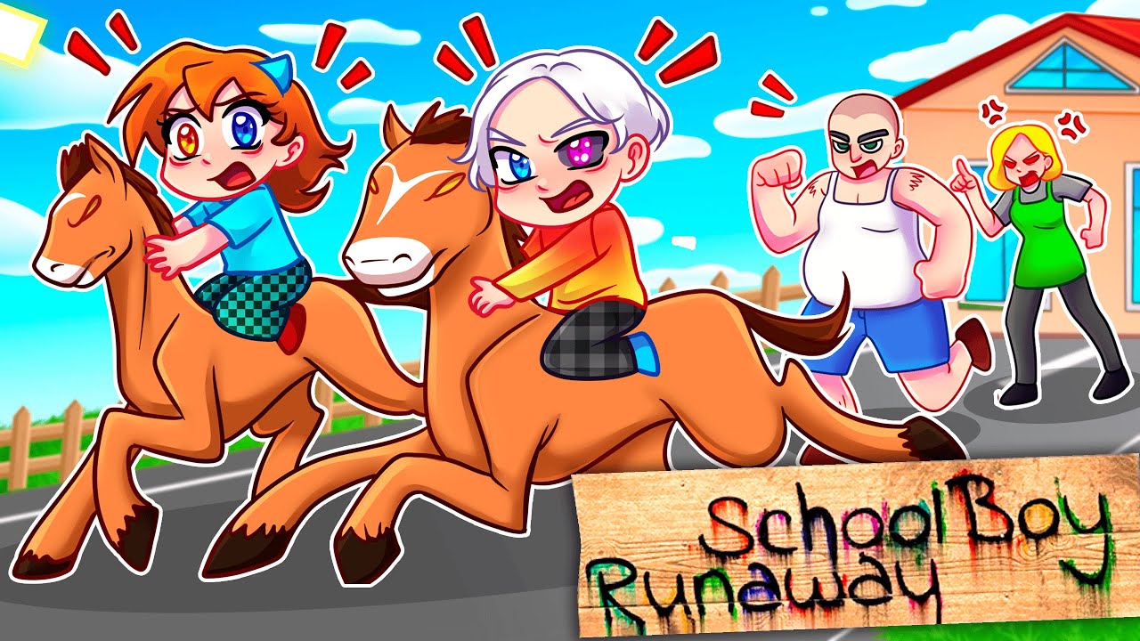 😨 Майнкрафт но Я СБЕЖАЛ НА ЛОШАДИ ОТ ЗЛЫХ РОДИТЕЛЕЙ в SCHOOLBOY RUNAWAY