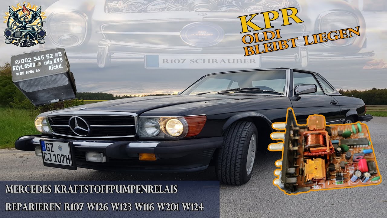 Mercedes Kraftstoffpumpenrelais (KPR) reparieren R107 W126 W123 W201 W124 W116