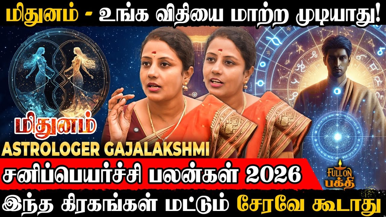 Mithunam | உங்களை ஆட்டி படைக்கபோகும் 4 கிரகங்கள் | Astrologer Gajalakshmi | சனிப்பெயர்ச்சி 2026