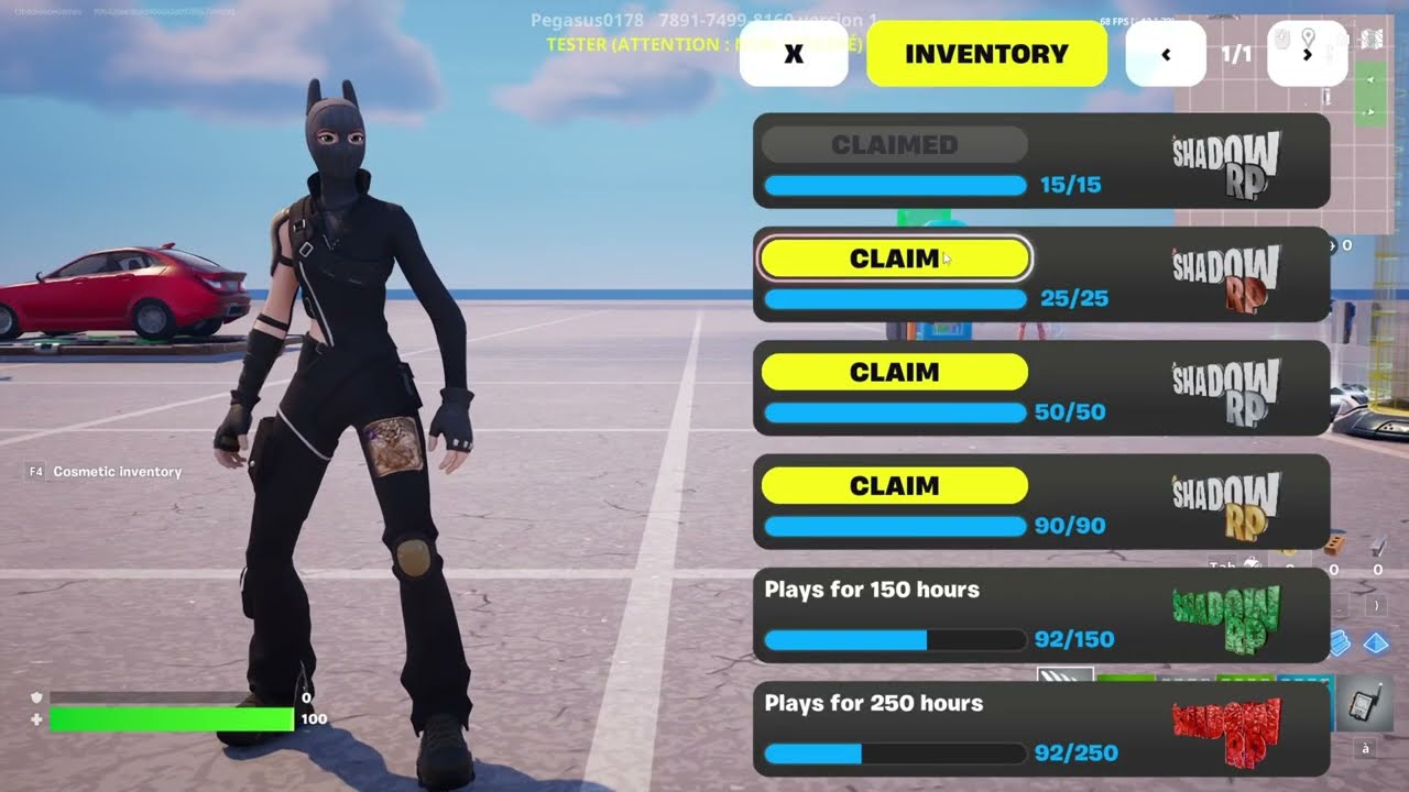 Cosmetics Inventory and Quest Event - Ob&eacute;dience Games