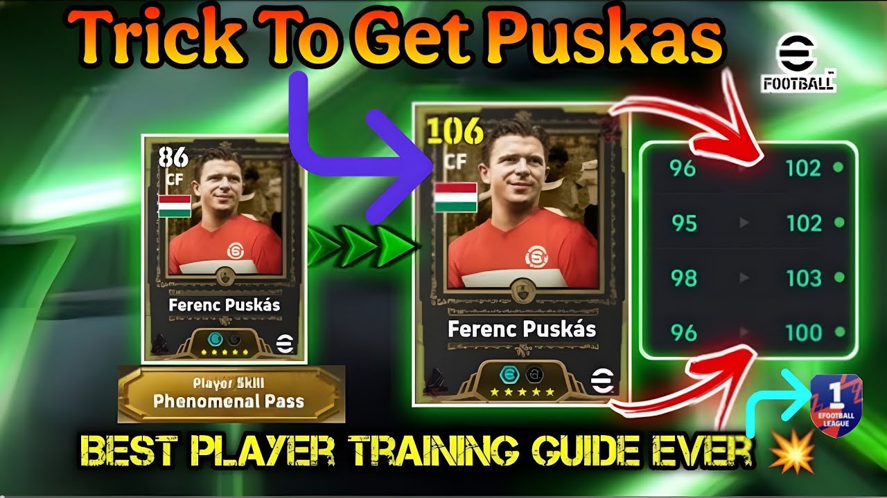 🚨Trick To Get 106 Rated Epic Puskas & Best Training Guide in eFootball 2026 🔥