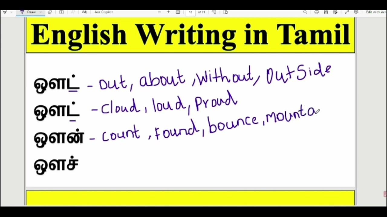 இது தெரிந்தால் இங்கிலீஷ் மனப்பாடம் செய்யாமல் Through Tamil | D-3!! | How to Writer English