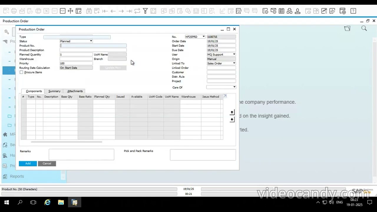 "Master SAP B1 Production Order Processing: A Step-by-Step Guide for Beginners"