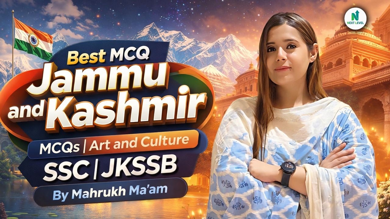 Jammu & Kashmir MCQs 🔥 Art & Culture | SSC & JKSSB Preparation | By Mahrukh Mam
