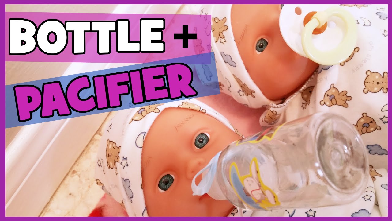 DIY Doll Pacifier & Bottle + First Feeding | SURPRISE TWIN BOYS Part 4 | BlueprintDIY Kids