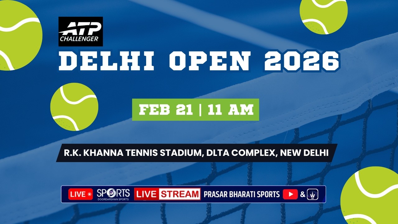 LIVE - Delhi Open 2026 (ATP Challenger 75), New Delhi | Doordarshan Sports